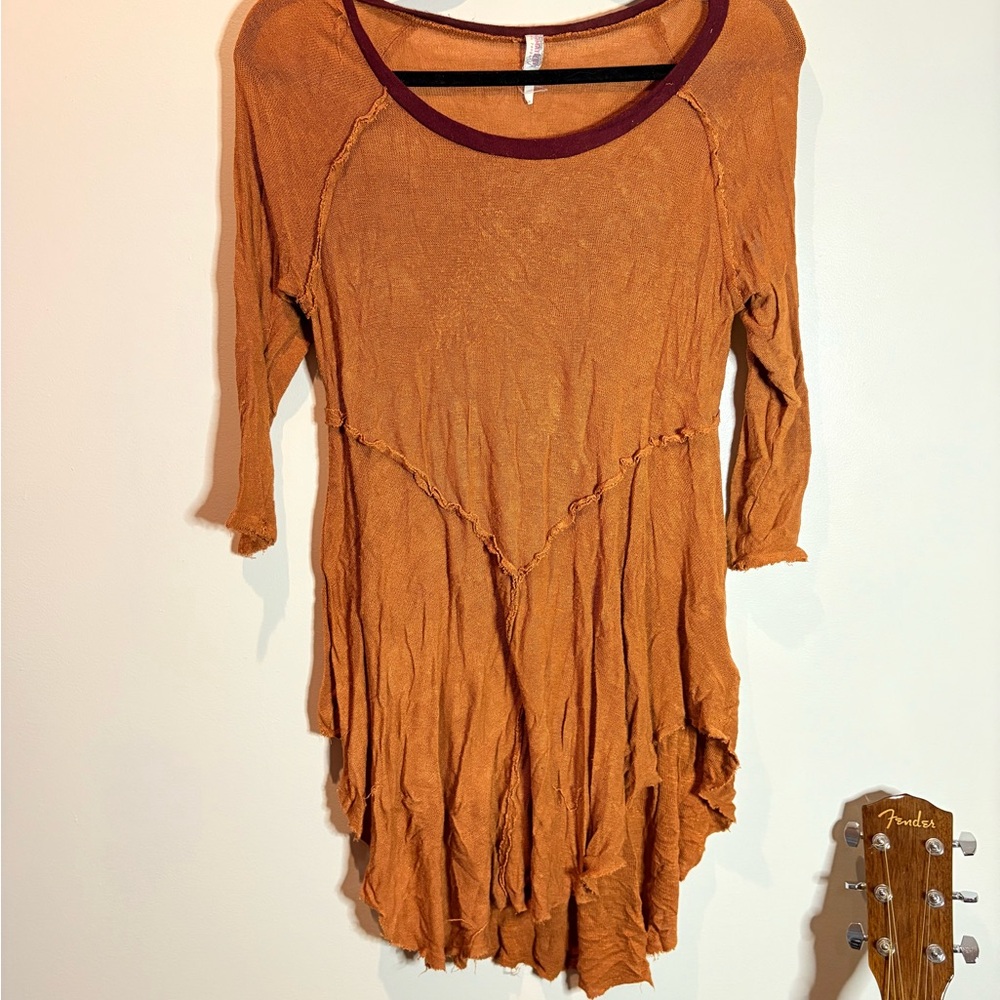 Intimately Free People Rust Orange ‘Weekends Layering Top’ - Picture 4 of 8